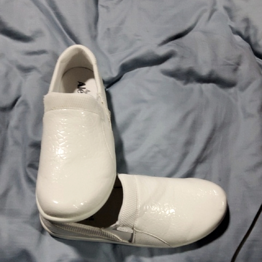 White Alegria Slip On Shoes